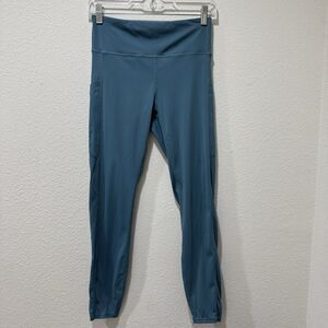 Vuori Stride Leggings Women's S Teal Stretch Active Performance Pockets Outdoor